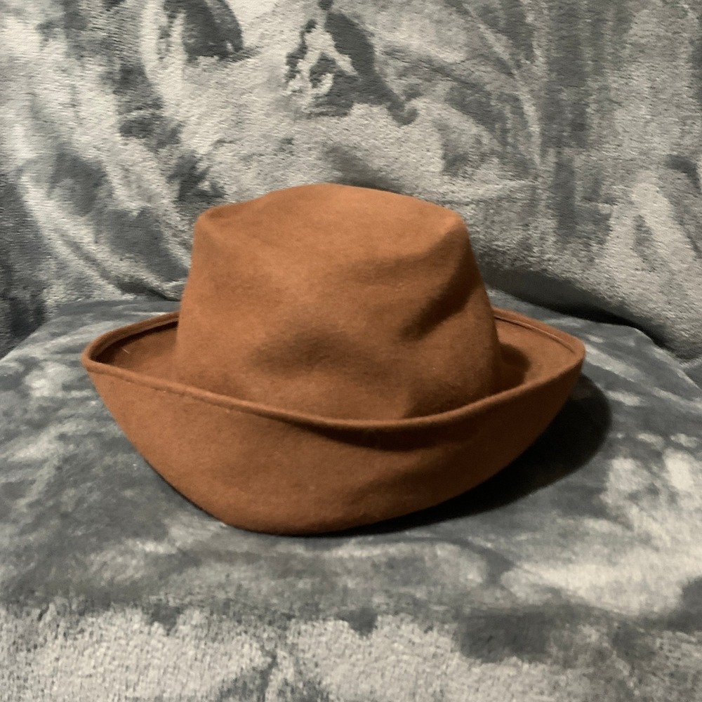 Merrimac Hat Womens 22 Superior Fur Felt Brown Vintage Western Fedora Fair